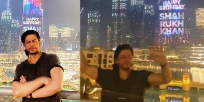 SRK Rayakan Ultahnya yang ke 55 di Burj Khalifa Dubai  dengan Tampilan visualnya di Gedung Tertinggi di Dunia