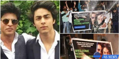 Penggemar SRK Berkumpul di Mannat, Sambut Kebebasan Aryan Khan