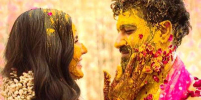  Mesranya "VickTrina" di Upacara Haldi, Ini Fotonya