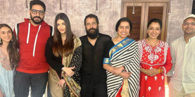 Bangganya Rupali "Anupamaa" Ganguly Ikut Nobar Bareng Aishwarya Rai dan Abhishek Bachchan